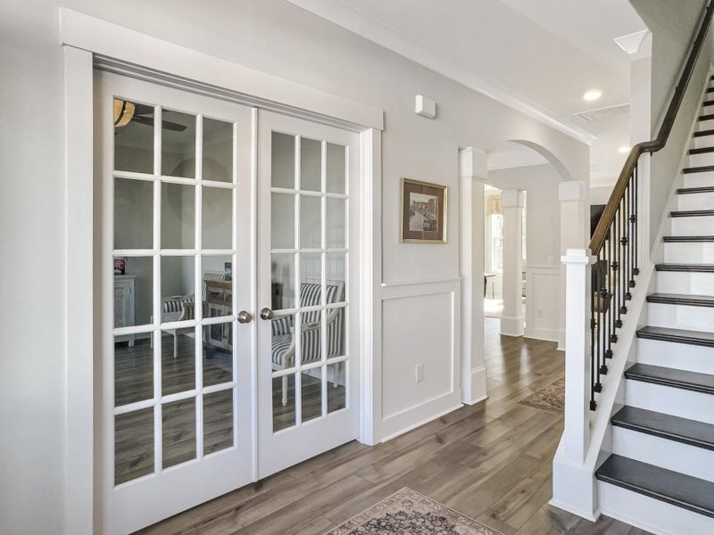 Spacious, unfurnished interior of a new home in Hewing Farms, Summerville (Image 23). Spacious, unfurnished interior of a new home in Hewing Farms, Summerville (Image 23).