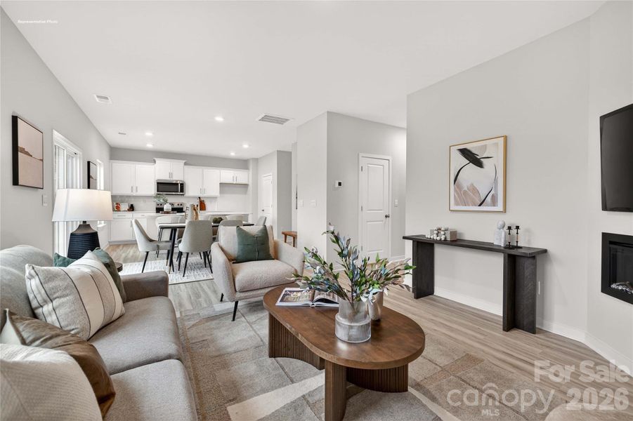 Furnished interior view inside a new home in The Hamptons at Hickory, Hickory (Image 7).