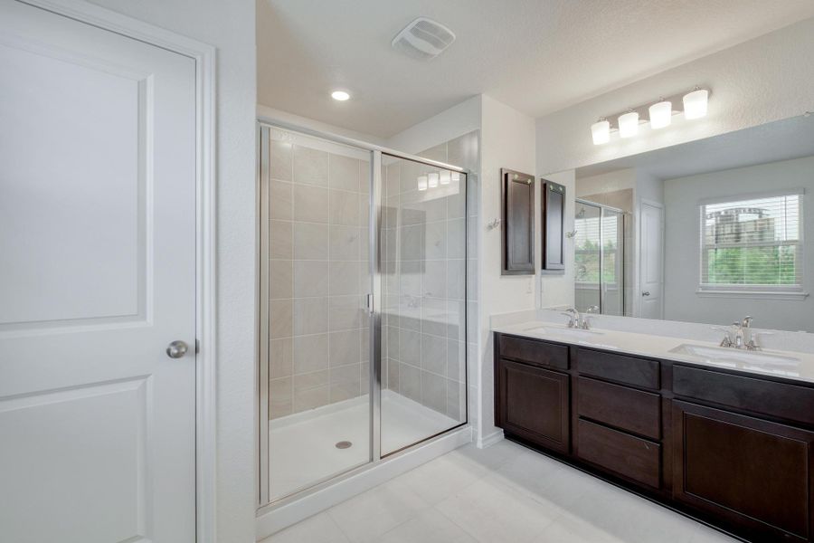 Furnished interior view inside a new home in Mustang Valley, Manor (Image 7). Furnished interior view inside a new home in Mustang Valley, Manor (Image 7).