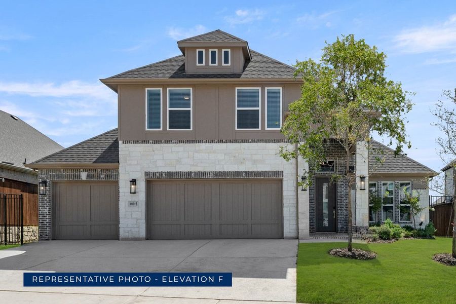 Representative exterior photo of a completed home built from the Caroline 2F by First Texas Homes in Brookfield, Melissa, TX (Image 15).