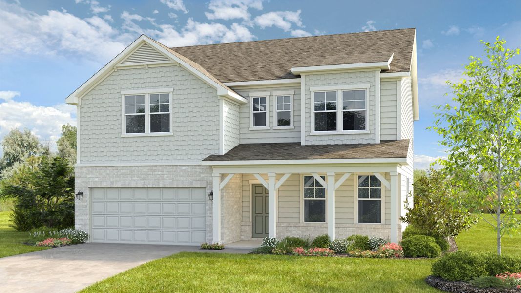 Representative exterior photo of a completed home built from the Trenton by Taylor Morrison in Dreycott, Lawrenceville, GA (Image 1).