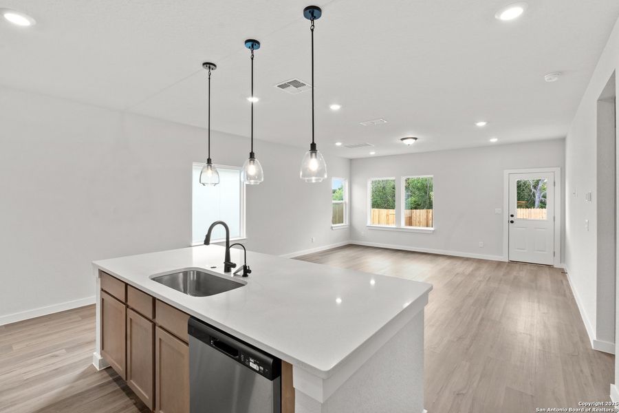 Furnished interior view inside a new home in August Fields, New Braunfels (Image 6). Furnished interior view inside a new home in August Fields, New Braunfels (Image 6).