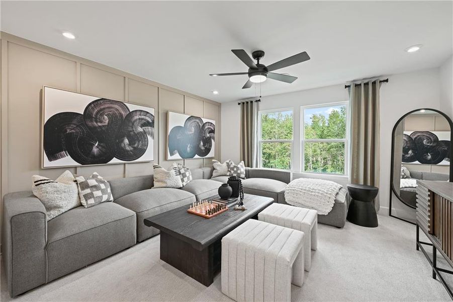 Furnished interior view inside a new home in Briar Creek, Atlanta (Image 10). Furnished interior view inside a new home in Briar Creek, Atlanta (Image 10).