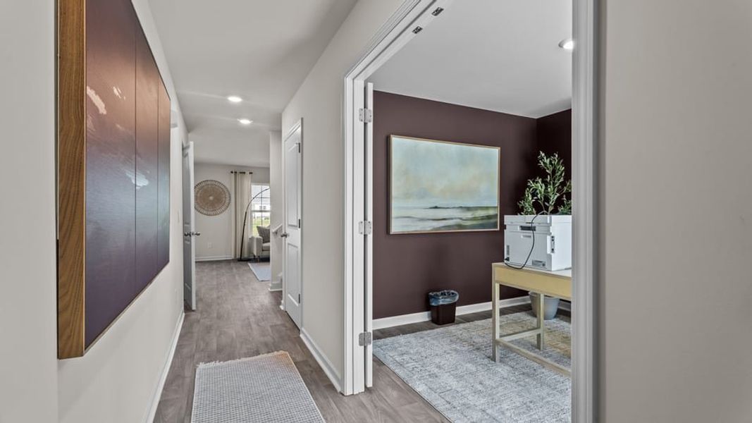 Representative furnished interior of a home built from the Belhaven by D.R. Horton in Foxtail, Yadkinville (Image 6).