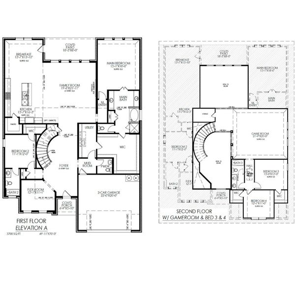 2D floor plan layout for the The Milan by Lillian Custom Homes in Polo Ridge, Heath, TX (Image 3). 2D floor plan layout for the The Milan by Lillian Custom Homes in Polo Ridge, Heath, TX (Image 3).