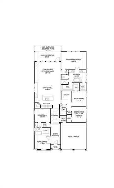 2D floor plan layout of this home in Hillstead, Lavon, TX (Image 3). 2D floor plan layout of this home in Hillstead, Lavon, TX (Image 3).