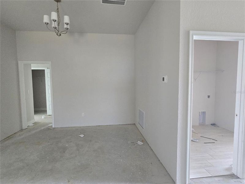 dining room and entrance from garage/laundry