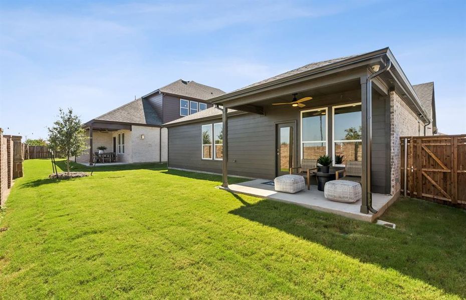 Beautiful large backyard with covered patio *Model Representation*