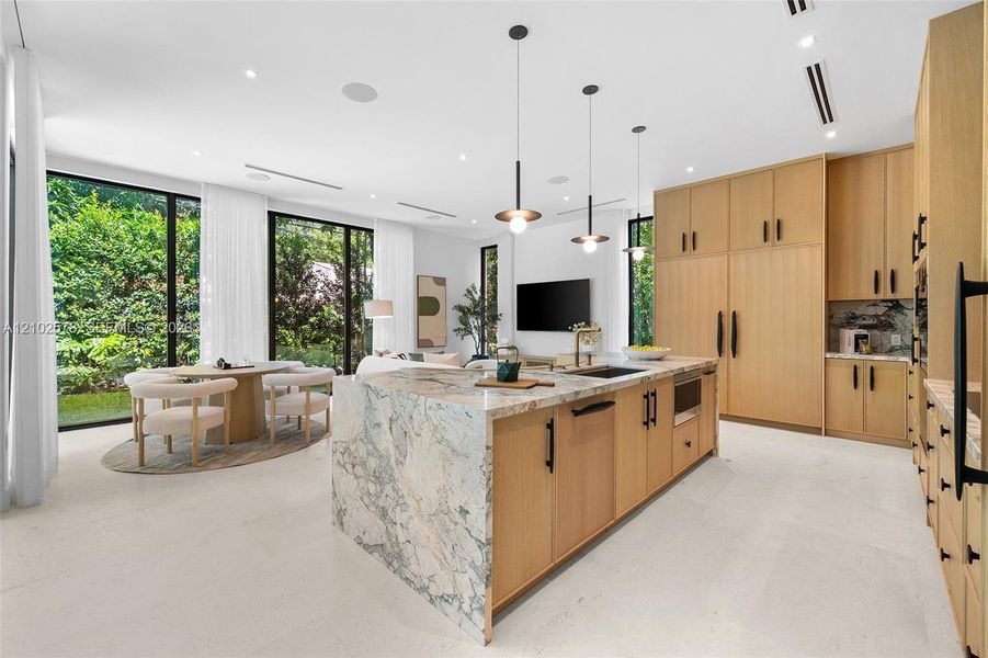 Furnished interior view inside a new home in , Miami (Image 20).