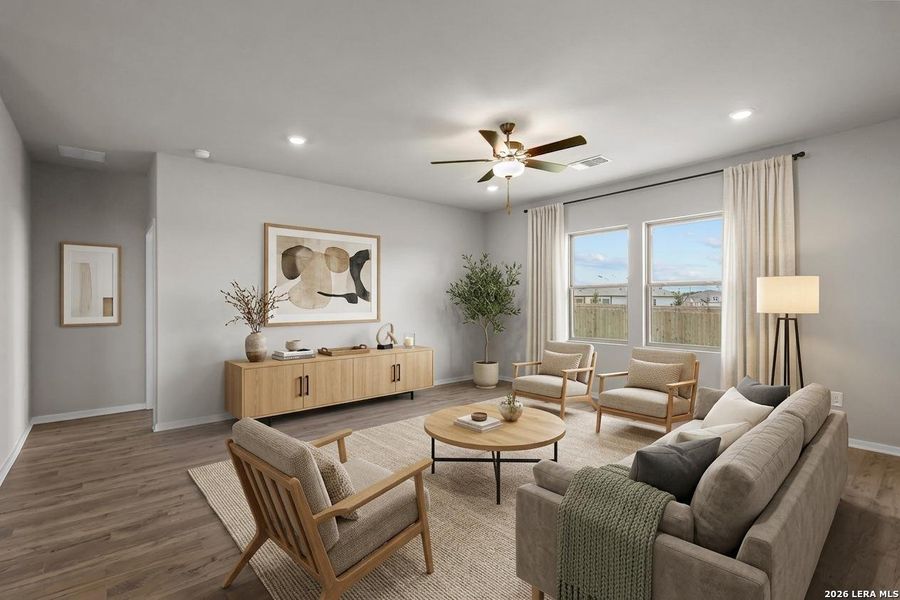 Furnished interior view inside a new home in Hickory Ridge, Elmendorf (Image 16). Furnished interior view inside a new home in Hickory Ridge, Elmendorf (Image 16).