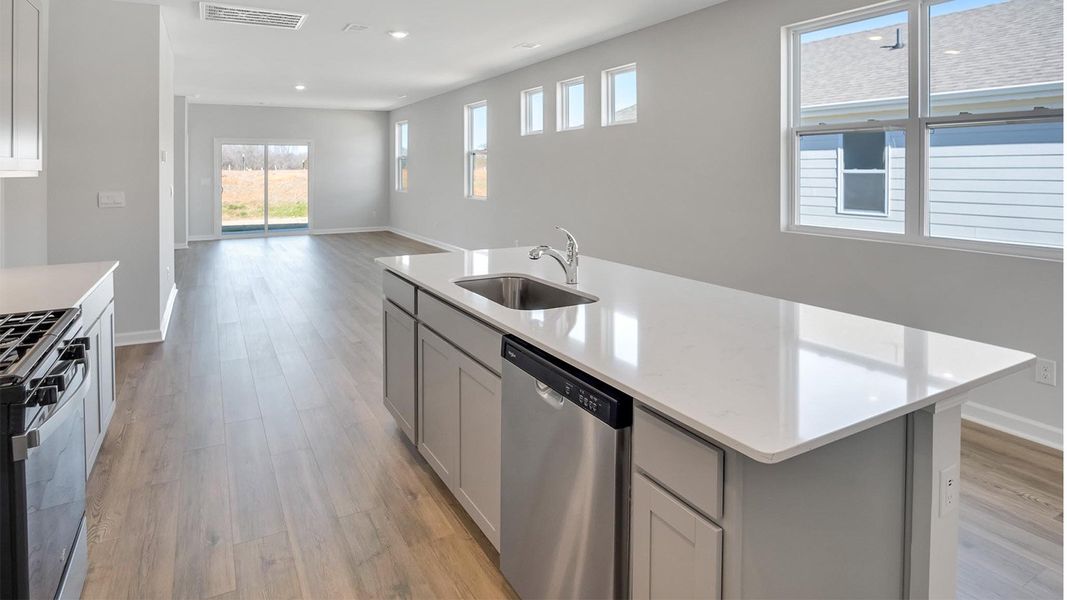 Representative furnished interior of a home built from the DESMOND by D.R. Horton in Nexus South, Gallatin (Image 5).