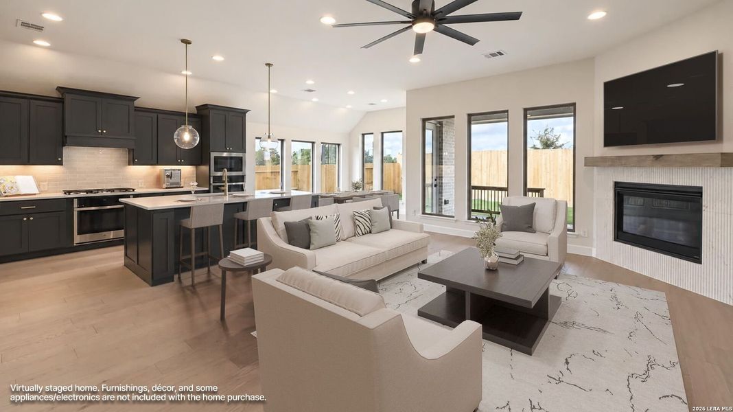 Furnished interior view inside a new home in Cibolo Valley Heights, Cibolo (Image 10).