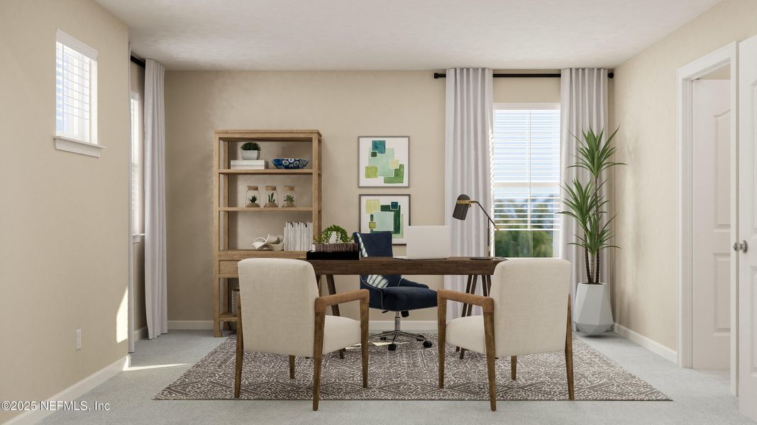Furnished interior view inside a new home in Silver Falls Townhomes at Silverleaf, St. Johns (Image 15). Furnished interior view inside a new home in Silver Falls Townhomes at Silverleaf, St. Johns (Image 15).