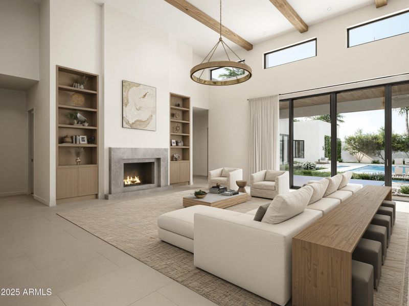 Living Room Rendering - Wood R01-min