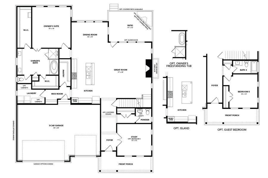 2D floor plan layout of this home in Richvale Estates, Fairview, TN (Image 5).