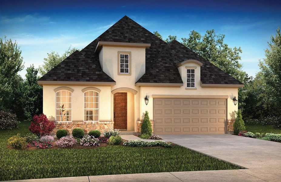 Front exterior of a new home in , Magnolia, TX, highlighting curb appeal (Image 1). Front exterior of a new home in , Magnolia, TX, highlighting curb appeal (Image 1).