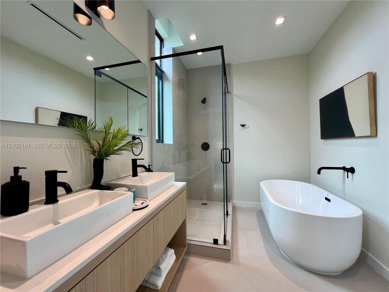 Furnished interior view inside a new home in , Miami (Image 10).