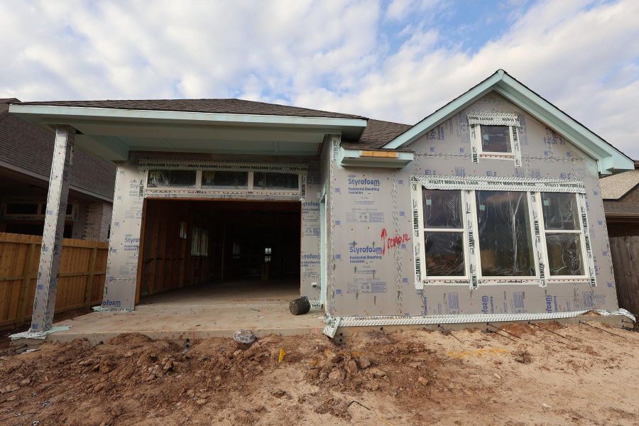 In-progress construction of a new home in Harvest Green 45', Richmond, TX (Image 7). In-progress construction of a new home in Harvest Green 45', Richmond, TX (Image 7).