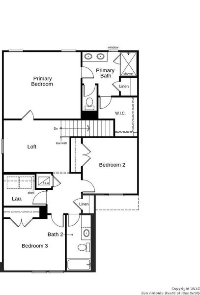 2D floor plan layout of this home in Knox Ridge, Converse, TX (Image 4).