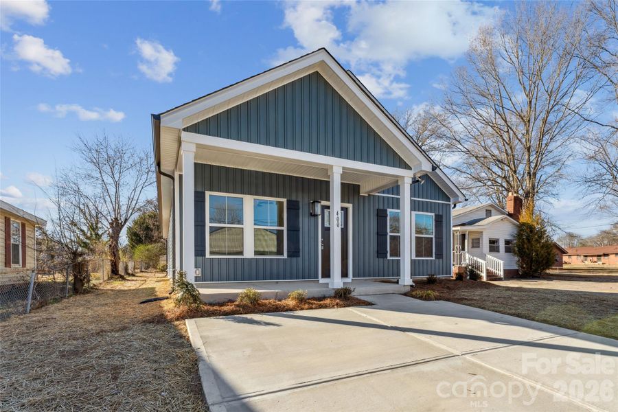 Front exterior of a new home in , Concord, NC, highlighting curb appeal (Image 16). Front exterior of a new home in , Concord, NC, highlighting curb appeal (Image 16).