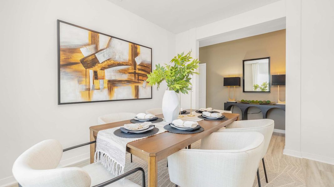 Furnished interior view inside a new home in Tap Root Farms, Fletcher (Image 7).