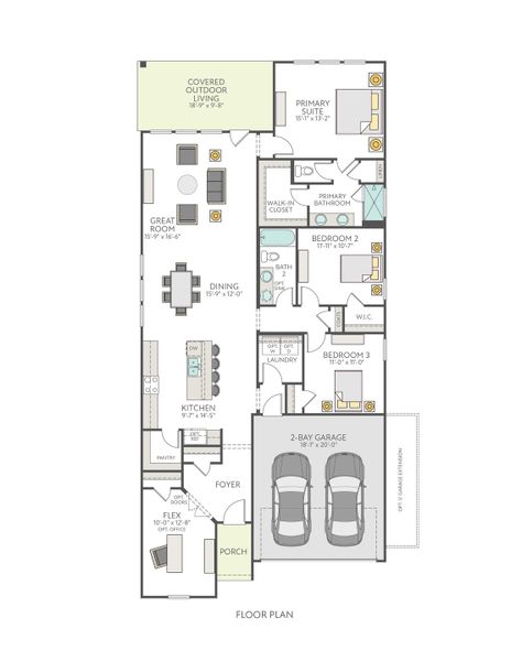 2D floor plan layout for the Aspen by Tri Pointe Homes in Lariat, Liberty Hill, TX (Image 4).