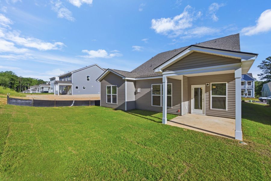 Exterior details and patio area of a home in Grand Arbor, Blythewood (Image 3).