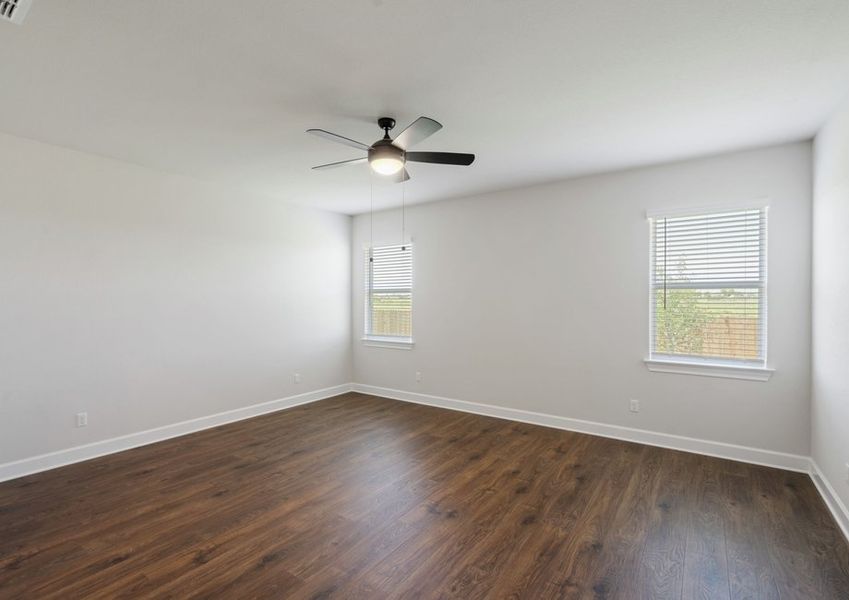 Master bedroom with vinyl flooring