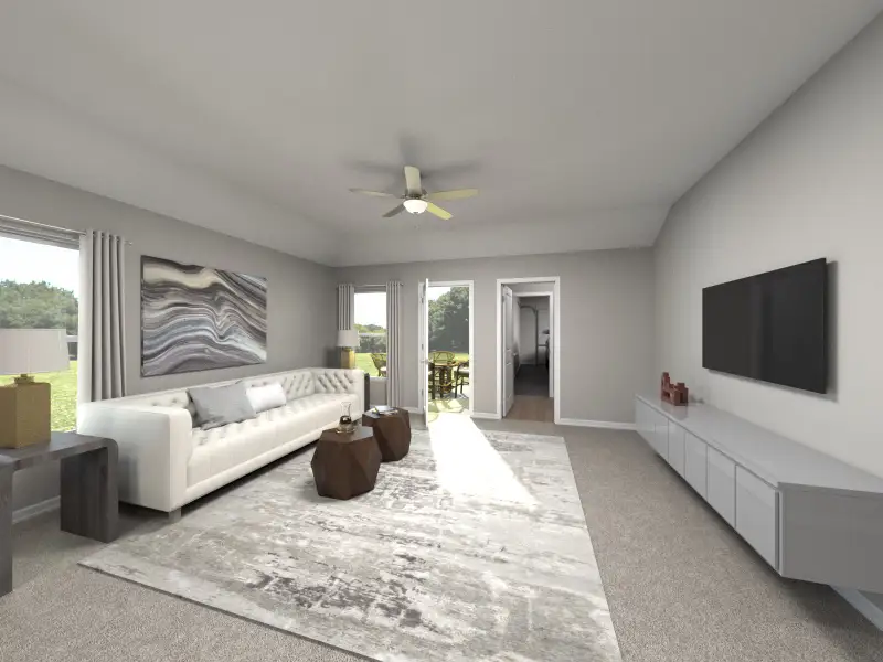 Furnished interior view inside a new home in Colony at Cole Springs - Arbor Collection, Buda (Image 4).