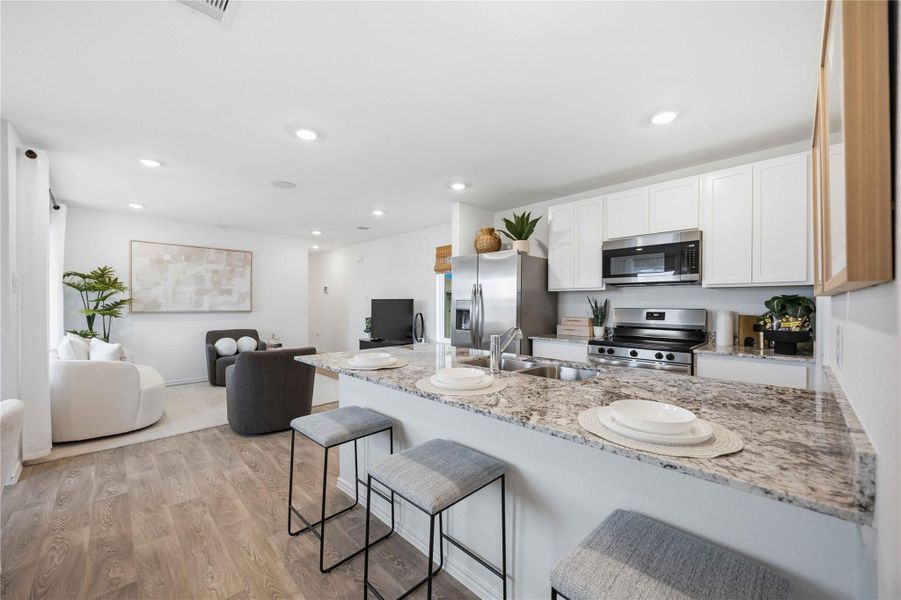 Furnished interior view inside a new home in Pineapple Square, Houston (Image 9). Furnished interior view inside a new home in Pineapple Square, Houston (Image 9).