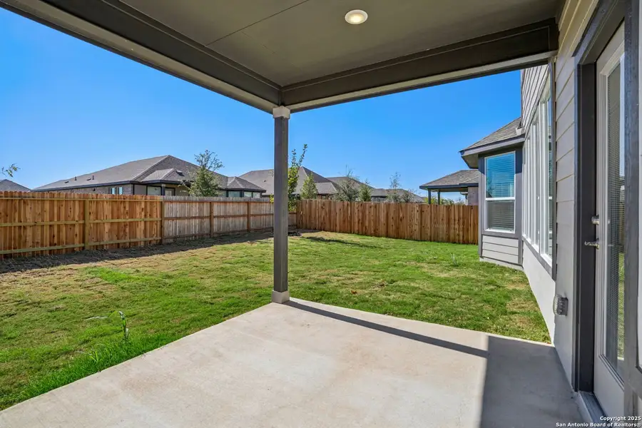 Exterior details and patio area of a home in Carmel Ranch, Schertz (Image 3).