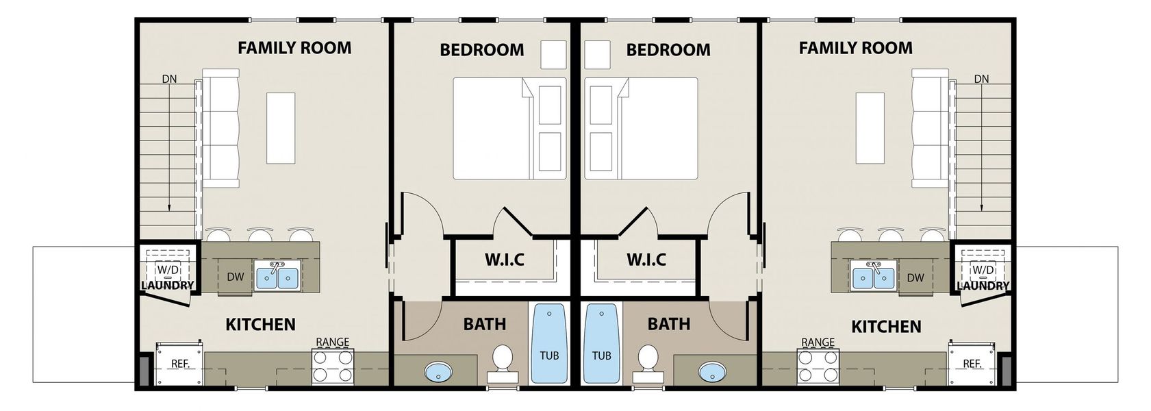 2D floor plan layout for the Sophie by Peachtree Building Group in The Cottages at East Lanier, Fayetteville, GA (Image 3). 2D floor plan layout for the Sophie by Peachtree Building Group in The Cottages at East Lanier, Fayetteville, GA (Image 3).