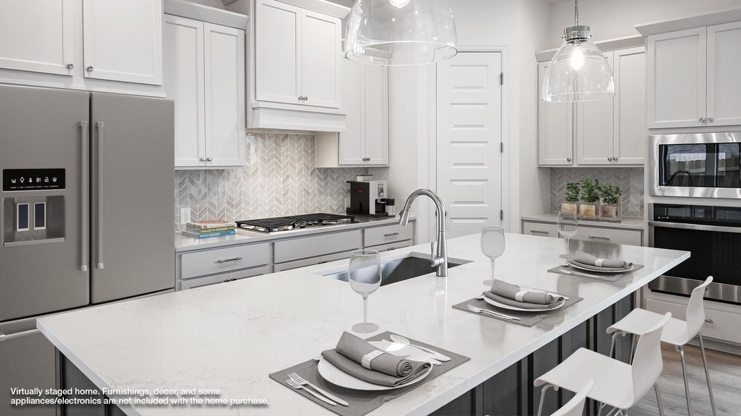 Furnished interior view inside a new home in Crosswinds, Kyle (Image 7).