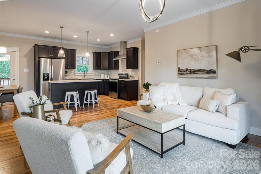 Open concept with tons of natural light