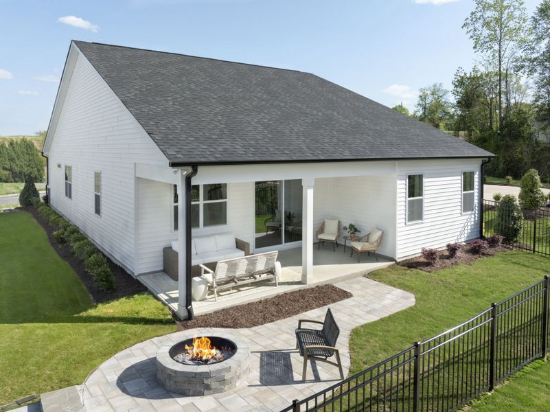 Representative exterior photo of a completed home built from the Glades by Mattamy Homes in Bloom, Fuquay Varina, NC (Image 21).