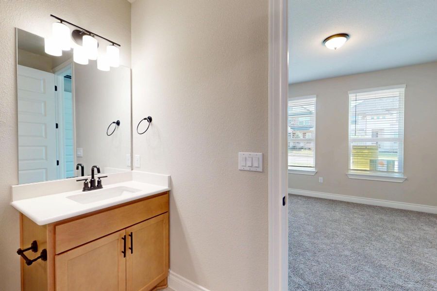 Furnished interior view inside a new home in Edgewood, Leander (Image 7). Furnished interior view inside a new home in Edgewood, Leander (Image 7).