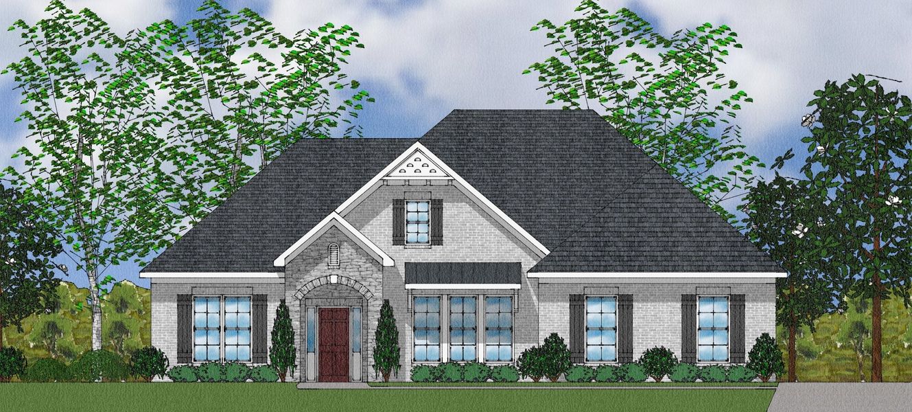 Representative exterior photo of a completed home built from the Byrnes II - Elite Collection by Mungo Homes in Suter Estates, Easley, SC (Image 23).