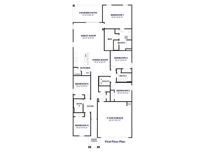 2D floor plan layout of this home in Copper Falls, Buckeye, AZ (Image 2). 2D floor plan layout of this home in Copper Falls, Buckeye, AZ (Image 2).