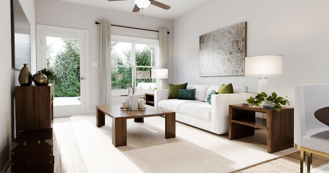 Representative furnished interior of a home built from the Tahoe by Parkside Builders in Oxford Station, Gallatin (Image 13).