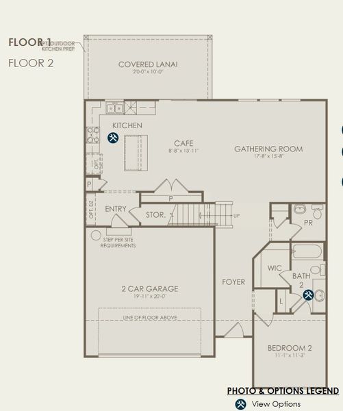 2D floor plan layout for the Imperial by Pulte Homes in Westerly Park at Wildlight, Wildlight, FL (Image 3).