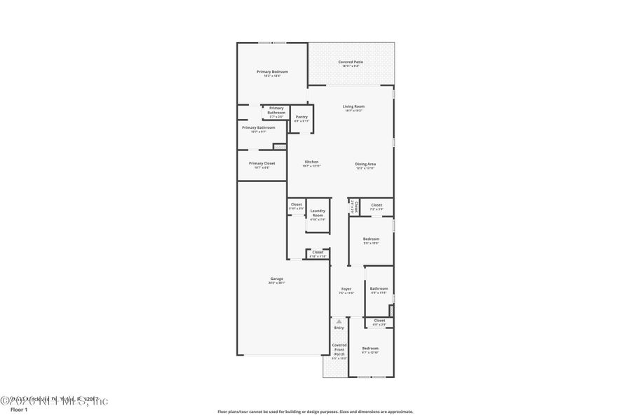 2D floor plan layout of this home in Tributary, Yulee, FL (Image 5).