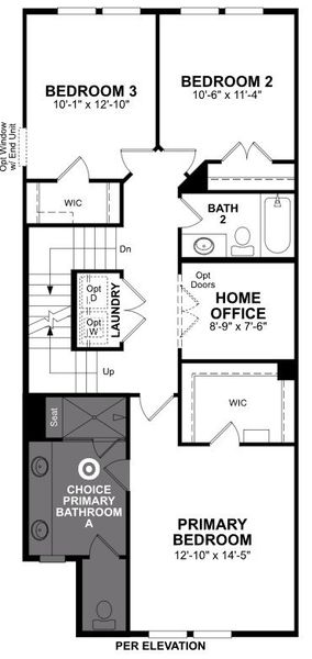 2D floor plan layout of this home in Plano Gateway, Plano, TX (Image 5).
