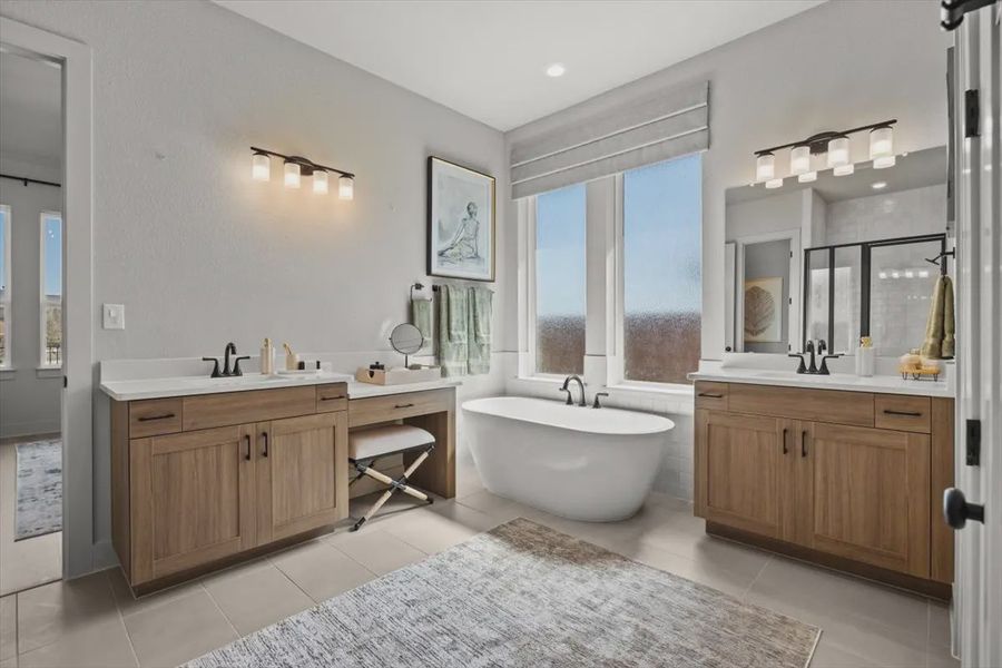 Representative furnished interior of a home built from the Malani by Chesmar Homes in Attwater 65's, Waller (Image 10).