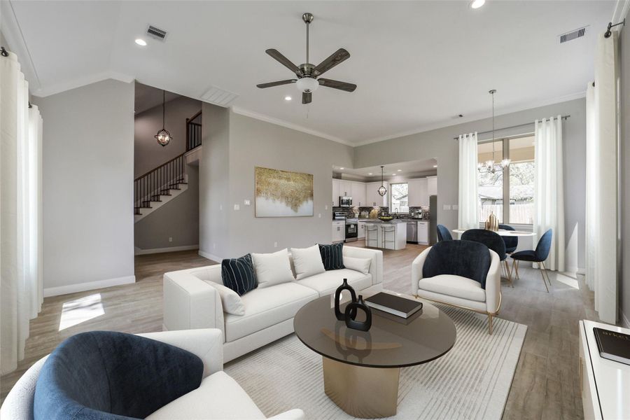 Furnished interior view inside a new home in , Richmond (Image 4).