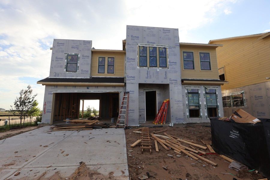 In-progress construction of a new home in Easthaven at Bridgeland Central - Vision Collection, Cypress, TX (Image 11). In-progress construction of a new home in Easthaven at Bridgeland Central - Vision Collection, Cypress, TX (Image 11).