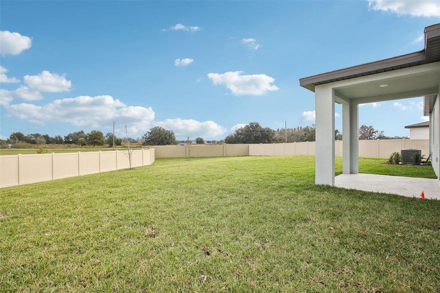 Exterior details and patio area of a home in Two Rivers - Classic Series, Zephyrhills (Image 3).