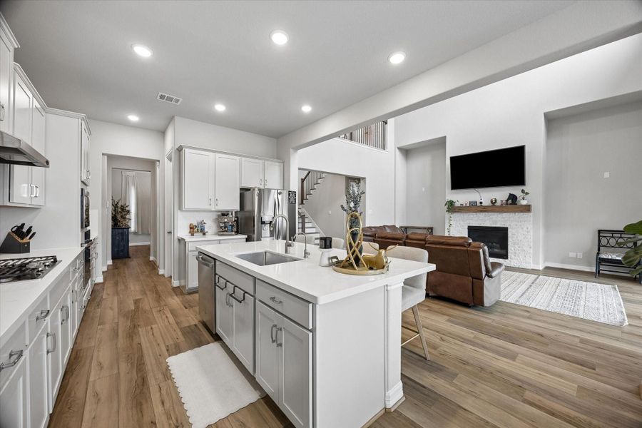 Furnished interior view inside a new home in Westland Ranch, League City (Image 17).