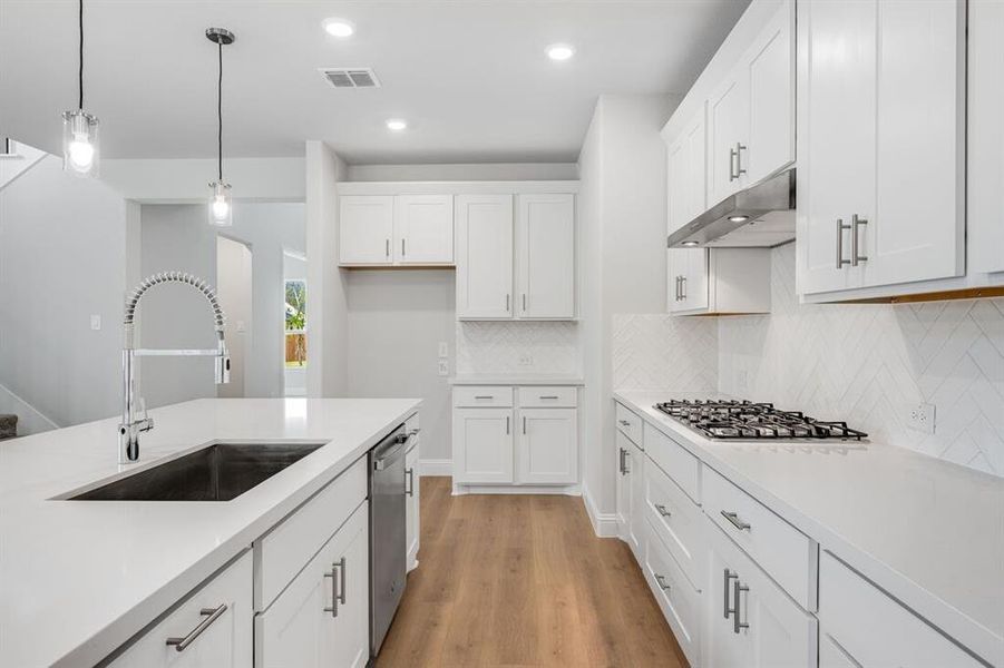 Furnished interior view inside a new home in Cross Creek Meadows 55s, Celina (Image 6). Furnished interior view inside a new home in Cross Creek Meadows 55s, Celina (Image 6).