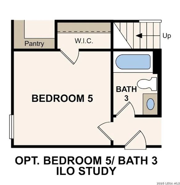 2D floor plan layout of this home in Rosemont Hill, San Antonio, TX (Image 3).