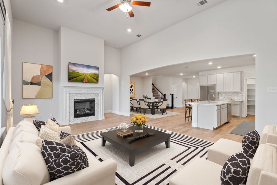 Representative furnished interior of a home built from the Parker by Beazer Homes in Lovers Landing, Forney (Image 7).